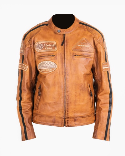 HAWK MOTO Куртка мужская BROWN SPACE фото в интернет-магазине FrontFlip.Ru