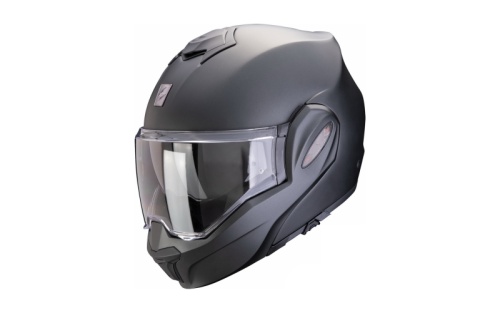 [SCORPION EXO] Мотошлем EXO-TECH EVO PRO SOLID, цвет Черный Матовый фото в интернет-магазине FrontFlip.Ru