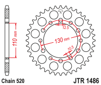 JT Звезда цепного привода JTR1486.40