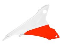 RTech Боковина воздушного фильтра правая EXC-EXCF125-500 14-16 оранжево-белый неон (moto parts)