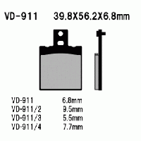 VESRAH   Тормозные колодки  VD-911JL  (282)