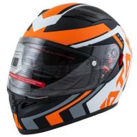 Шлем интеграл ATAKI JK316 Pattern, оранжевый/белый/черный матовый