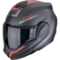 [SCORPION EXO] Мотошлем EXO-TECH EVO CARBON COSY, цвет Карбон Матовый/Красный
