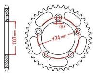 PBR Звезда задняя    4443-36   (сталь) DUCATI 749/999 Z36