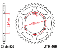 JT Звезда цепного привода JTA460.50