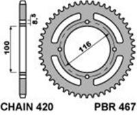 PBR Звезда задняя    467-51   (алюм)