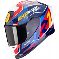 [SCORPION EXO] Мотошлем EXO-R1 EVO AIR COUP, цвет Синий/Красный/Желтый