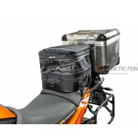 [KINETIC FUN] Сумка на хвост мотоцикла Touring, объём 12-20 литров текстиль, цвет Черный