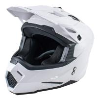Шлем кроссовый ATAKI JK801A Solid, белый глянцевый