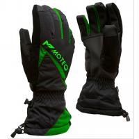 Зимние перчатки MOTEQ СНЕЖОК, не промокаемые на мембране черный/зеленый