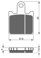 GOLDfren Колодки тормозные дисковые 249 S3 (moto parts)