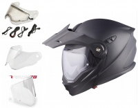 Снегоходный шлем модуляр c подогревом визора SCORPION EXO ADX-1 черный матовый (+летний визор и пинлок в комплекте)