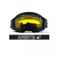ARIETE Кроссовые очки (маска) MUDMAX - BLACK / DOUBLE YELLOW VENTILATED LENS NO PINS (moto parts)