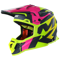 Шлем SMK ALLTERRA X-POWER, цвет жёлтый неон/серый/фуксия