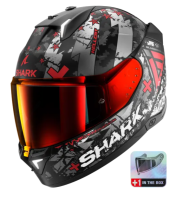 Шлем Shark SKWAL I3 HELLCAT MAT Black/Chrome/Red