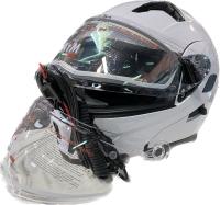 Снегоходный шлем с электроподогревом визора AiM JK906 White Glossy