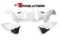 RTech Комплект пластика YZ125-250 02-21 # WR-YZX250 16-21 Revolution бело-черный (moto parts)