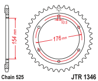 JT Звезда цепного привода JTR1346.43