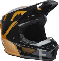 Мотошлем Fox V1 Skew Helmet Black/Gold