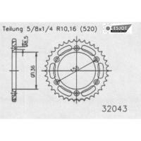 ESJOT Звезда ведомая 50-32043 48 (moto parts)