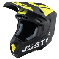 Шлем кроссовый JUST1 J22 Carbon Adrenaline , черный/Hi-Vis желтый матовый