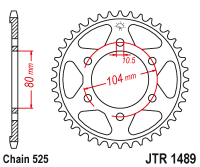 JT Звезда цепного привода JTA1489.44