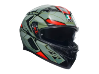 AGV Шлем K-3 E2206 DECEPT MATT BLACK/GREEN/RED