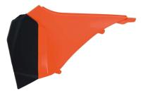 RTech Боковина воздушного фильтра левая SX/SXF125-450 11-12 # EXC/EXCF125-500 12-13 оранжево-черная (moto parts)