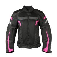 [RUSH] Мотокуртка женская MESH LADY текстиль, цвет Черный/Розовый