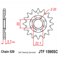 Звезда передняя (ведущая), для 520 цепи, 13 зубьев, с самоочисткой (JT 1590.13SC)