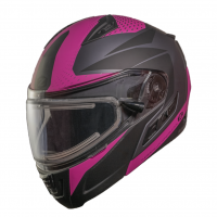 Шлем снегоходный ZOX Condor Parkway, стекло с электроподогревом, мат. розовый/черный