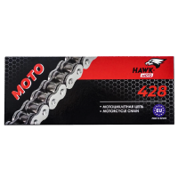 HAWK MOTO Цепь мотоциклетная 428*122 звеньев