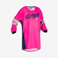 Джерси FLY RACING KINETIC KHAOS (2023) (детская), розовый/темно-синий/серый