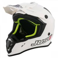 Шлем кроссовый JUST1 J38 Solid, белый глянцевый