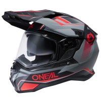 Шлем кроссовый со стеклом O'NEAL D-SRS Square, мат. черный/красный