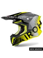AIROH шлем кросс TWIST 2.0 BIT YELLOW GLOSS