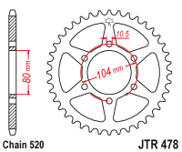 JT Звезда цепного привода JTA478.44