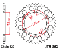 JT Звезда цепного привода JTR853.43