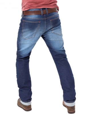 Мотоджинсы STARKS PYTHON STRONG STRETCH REGULAR FIT Синий Потертый фото в интернет-магазине FrontFlip.Ru