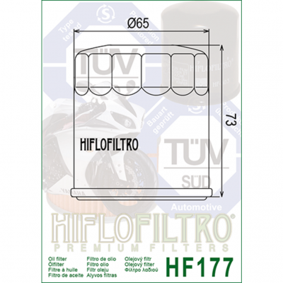 HIFLOFILTRO Масляные фильтры (HF177) фото в интернет-магазине FrontFlip.Ru