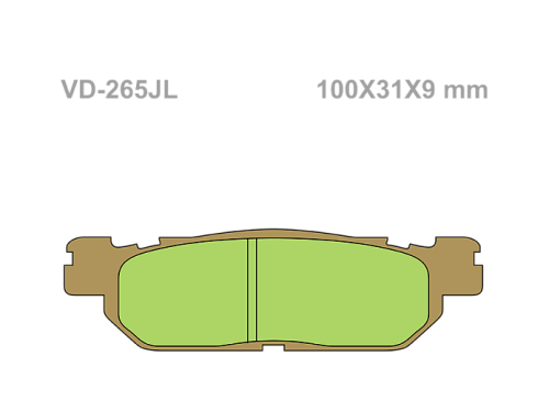 VESRAH Тормозные колодки  VD-265JL  (266) фото в интернет-магазине FrontFlip.Ru
