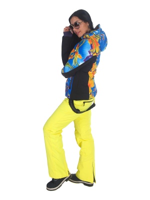 SNOW HEADQUARTER Снегоходная куртка женская B-8692 Сине-желтый фото в интернет-магазине FrontFlip.Ru