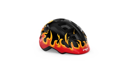 Велошлем детский Met Hooray  Black Flames фото в интернет-магазине FrontFlip.Ru
