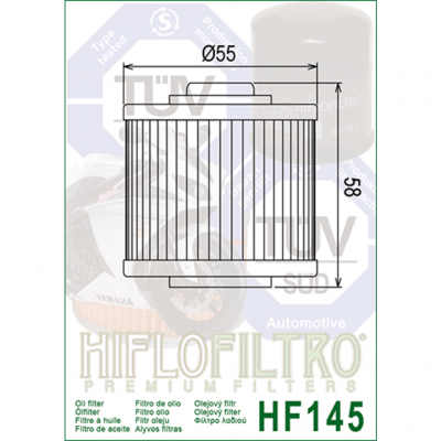 HIFLOFILTRO Масляные фильтры (HF145) фото в интернет-магазине FrontFlip.Ru