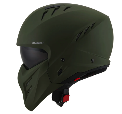 [SUOMY] Мотошлем ARMOR PLAIN, цвет Зеленый Матовый фото в интернет-магазине FrontFlip.Ru