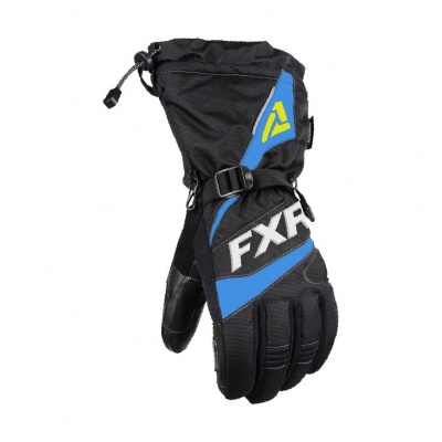 Перчатки FXR Fuel с утеплителем Black/Blue/Hi Vis фото в интернет-магазине FrontFlip.Ru