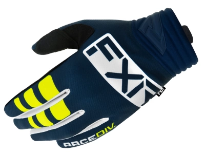 FXR MX Перчатки Prime MX Glove 22 Midnight/White/Yellow фото в интернет-магазине FrontFlip.Ru