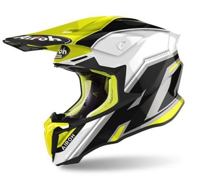 Мотошлем AIROH TWIST 2.0 SHAKEN YELLOW GLOSS Кросс-Эндуро термопластик фото в интернет-магазине FrontFlip.Ru