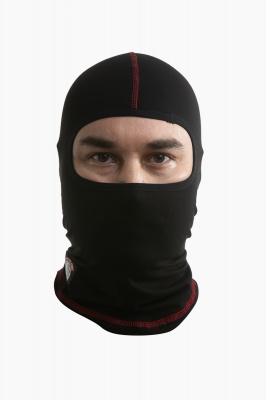 Подшлемник хлопковый Hyperlook Pancher черный (белая строчка) фото в интернет-магазине FrontFlip.Ru