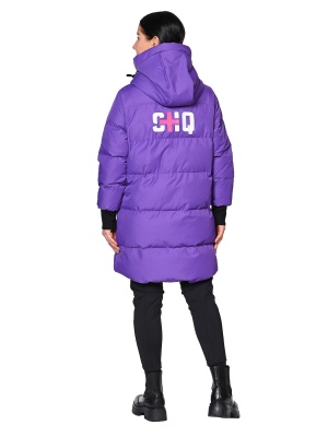 SNOW HEADQUARTER Зимняя куртка женская B-0113 Фиолетовый фото в интернет-магазине FrontFlip.Ru